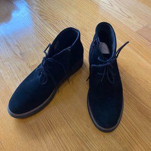 Clarks Sharon Hop Wedge Ankle Boot Black Suede Women's 9